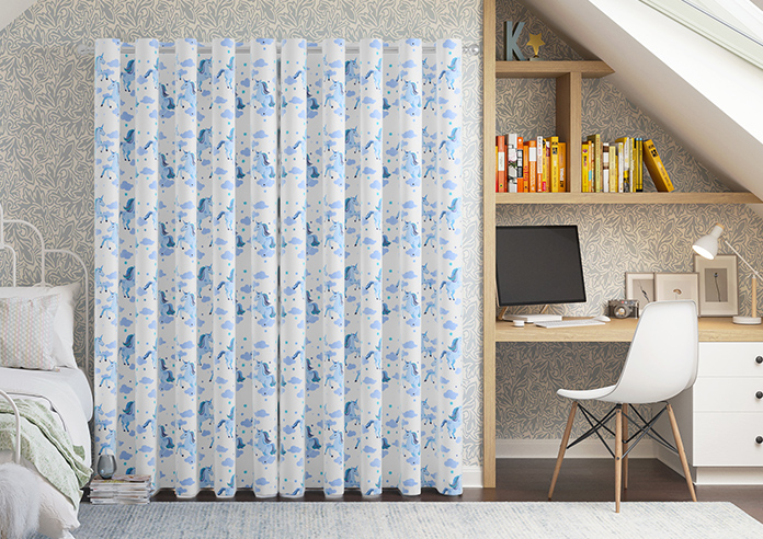 Unicorn Magic, Blue - Made to Measure Curtains - Image 6